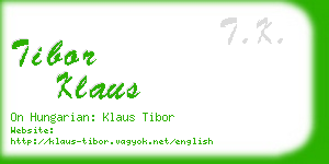 tibor klaus business card